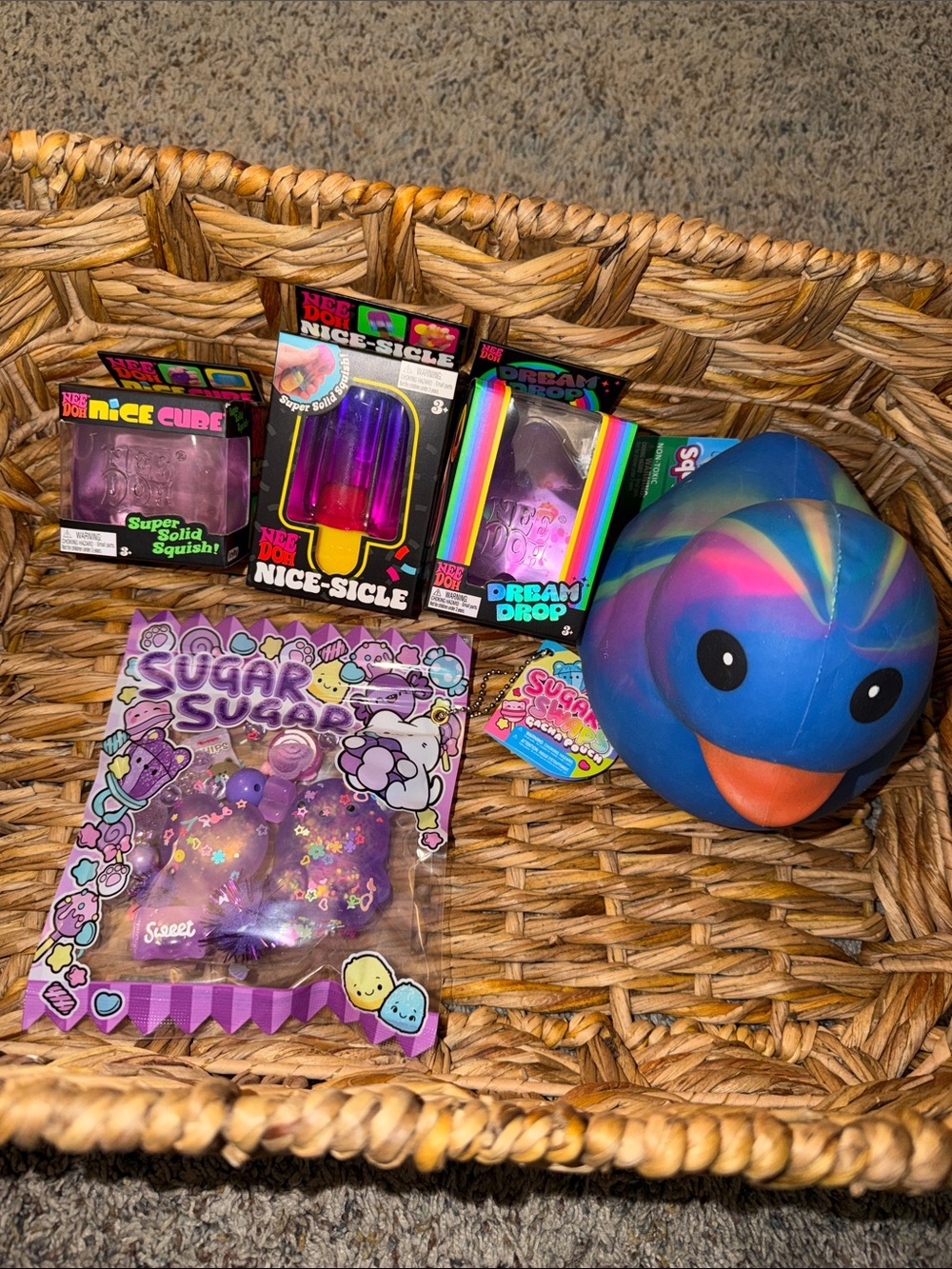 Needoh and Squishy 5 Piece Bundle - Purple